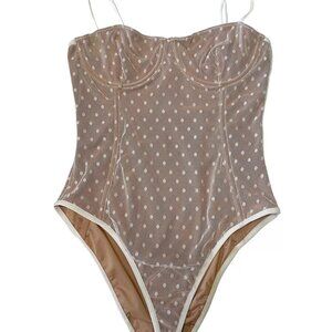 NWT White Fox Boutique No Looking Back Bodysuit Size S